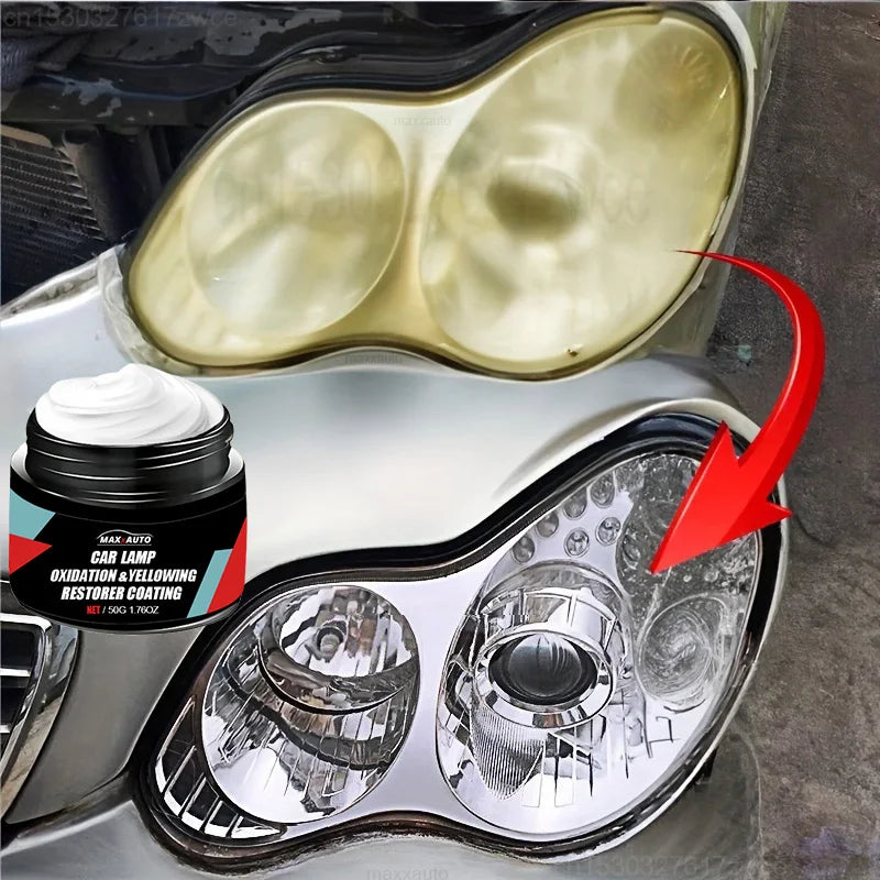 Kit de pulido para restauración de faros de coche, eliminador de arañazos y limpiador de oxidación, pasta reparadora para montaje de faros