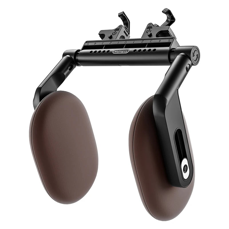 Almohada para reposacabezas de coche espuma viscoelástica ajustable de 3 puntos con rotación de 360 grados para niños y adultos